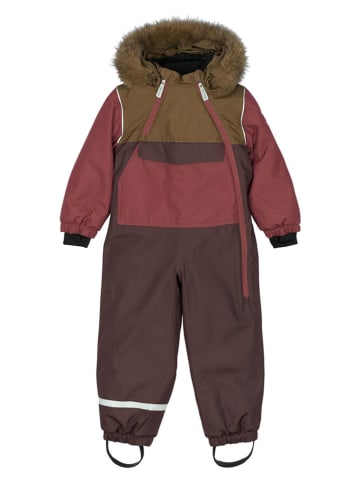 mikk-line Kombinezon zimowy w kolorze brązowo-czerwonym