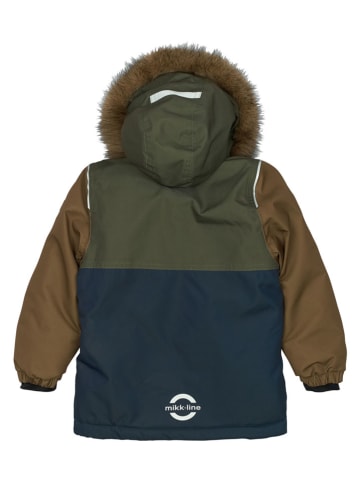 mikk-line Parka lichtbruin/donkerblauw