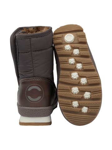 mikk-line Botki zimowe w kolorze brązowym