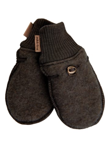 mikk-line Wollen wanten donkerbruin