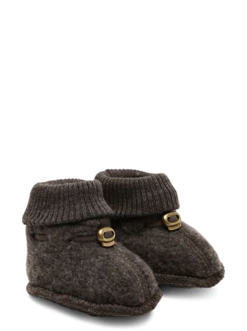 mikk-line Leren kruipschoenen donkerbruin