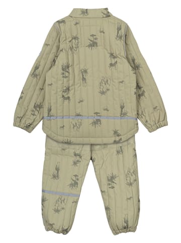 mikk-line 2-częściowy zestaw termiczny w kolorze zielonym