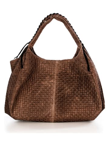 Anna Morellini Leder-Schultertasche in "Pitigliano" - (B)41 x (H)34 x (T)30 cm