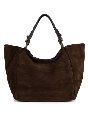 Anna Morellini Leren shopper "Gimignano" lichtbruin - (B)45 x (H)50 x (D)20 cm