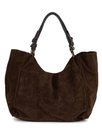 Anna Morellini Leren shopper "Gimignano" lichtbruin - (B)45 x (H)50 x (D)20 cm