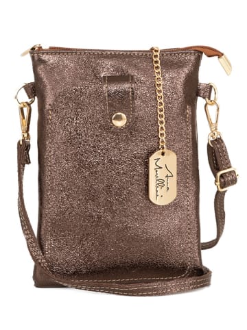 Anna Morellini Leren schoudertas "Erica" bruin - (B)14 x (H)21 x (D)1 cm