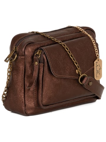 Anna Morellini Leren schoudertas "Agnesina" bruin - (B)26 x (H)19 x (D)7 cm