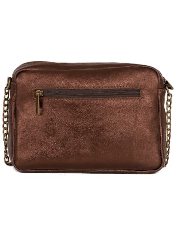 Anna Morellini Leren schoudertas "Agnesina" bruin - (B)26 x (H)19 x (D)7 cm