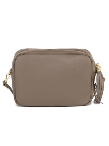 Anna Morellini Leren schoudertas "Berta" taupe - (B)28 x (H)20 x (D)10 cm
