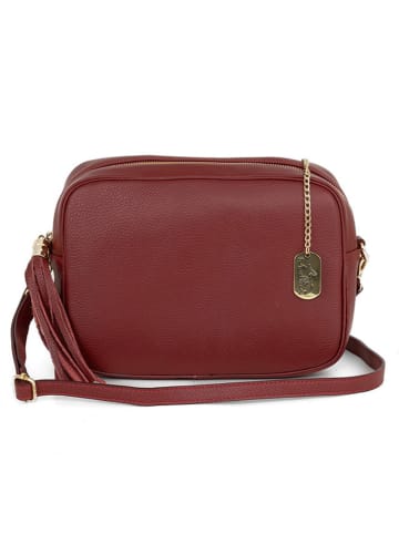 Anna Morellini Skórzana torebka "Berta" w kolorze brązowym - 28 x 20 x 10 cm