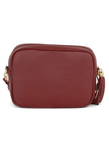 Anna Morellini Skórzana torebka "Berta" w kolorze brązowym - 28 x 20 x 10 cm