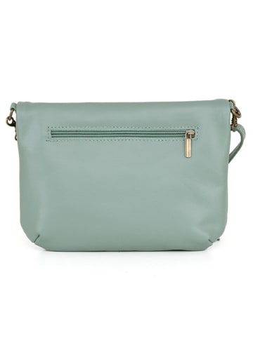 Anna Morellini Skórzana torebka "Alice" w kolorze zielonym - 22 x 18 x 2 cm