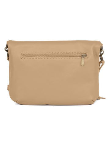 Anna Morellini Leder-Umhängetasche "Alice" in Beige - (L)22 x (B)2 x (H)18 cm