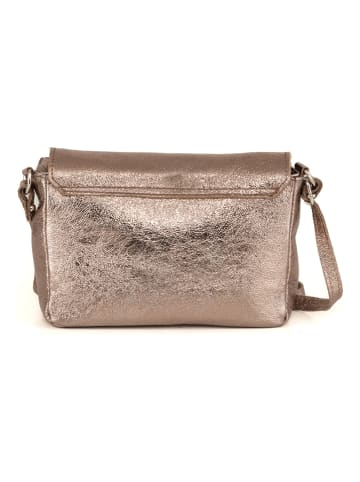 Anna Morellini Leder-Umhängetasche "Lola" in Bronze - (B)24 x (H)18 x (T)6 cm