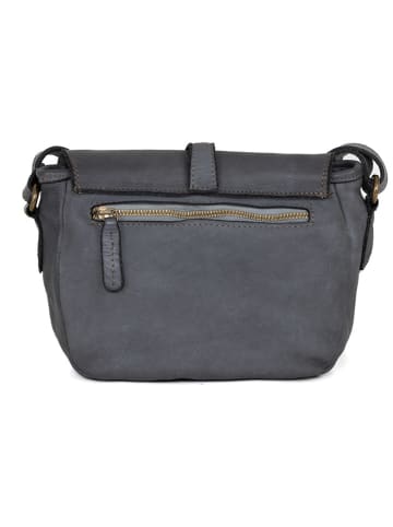 Anna Morellini Leren schoudertas "Luigia" antraciet - (B)23 x (H)19 x (D)9 cm