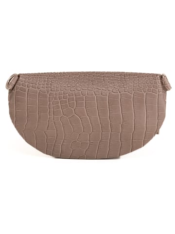 Anna Morellini Leren heuptas "Azzurra" taupe - (B)21 x (H)13 x (D)6 cm