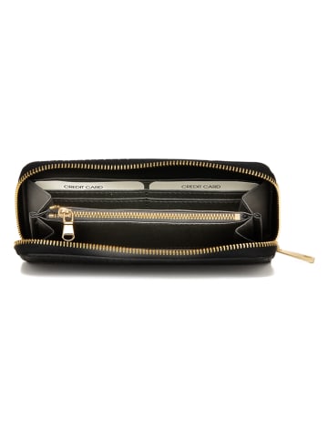 Anna Morellini Skórzany portfel "Sigismonda" w kolorze czarnym - 20 x 10 x 3 cm