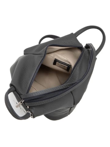 Anna Morellini Leren rugzak "Renata" antraciet - (B)24,5 x (H)30 x (D)7 cm