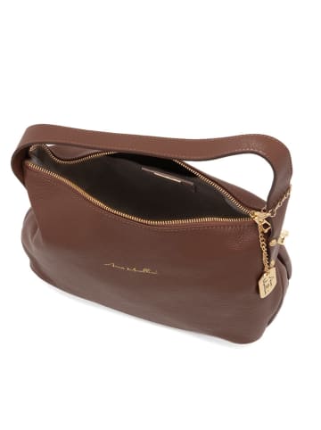 Anna Morellini Leren schoudertas "Armina" bruin - (B)35 x (H)31 x (D)7 cm