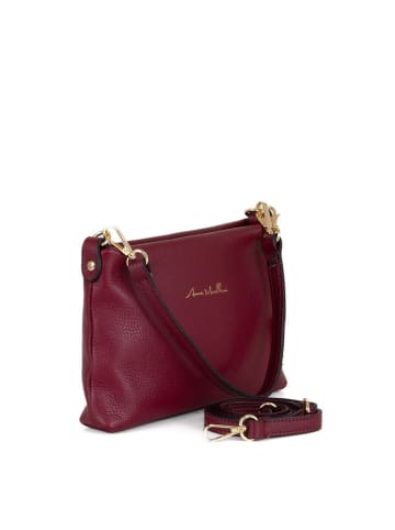 Anna Morellini Leren handtas "Sancia" bordeaux - (B)25 x (H)16 x (D)4 cm