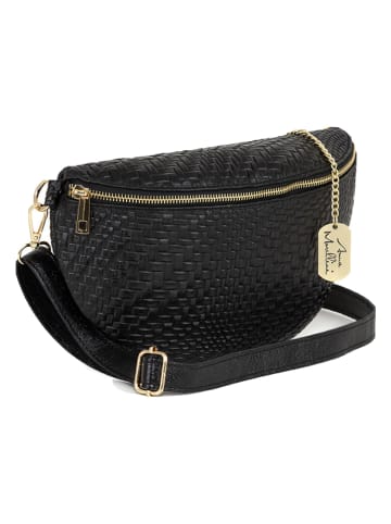 Anna Morellini Leder-Gürteltasche "Rufina" in Schwarz - (B)30 x (H)18 x (T)9 cm