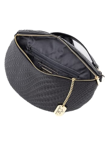 Anna Morellini Leren heuptas "Rufina" zwart - (B)30 x (H)18 x (D)9 cm