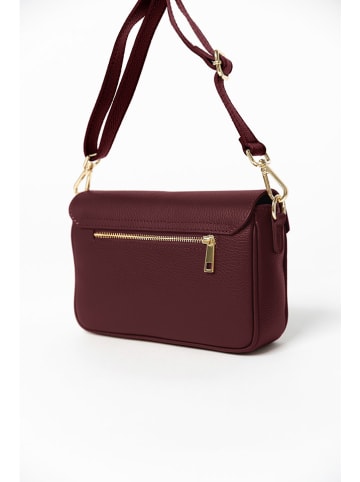 Anna Morellini Leren schoudertas "Stefanetta" bordeaux - (B)24 x (H)16 x (D)6,5 cm
