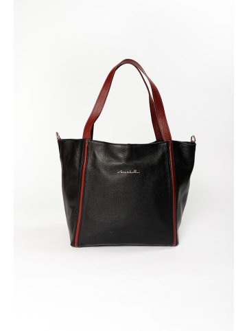Anna Morellini Leren shopper "Giusermina" zwart - (B)44 x (H)30 x (D)18 cm