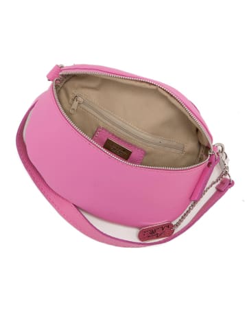 Anna Morellini Leren borstbuidel "Berenice" roze - (B)25 x (H)14 x (D)1 cm