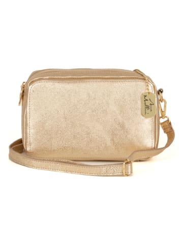 Anna Morellini Leren schoudertas "Pippa" goudkleurig - (B)25 x (H)16 x (D)6 cm