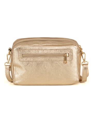 Anna Morellini Skórzana torebka "Pippa" w kolorze złotym - 25 x 16 x 6 cm