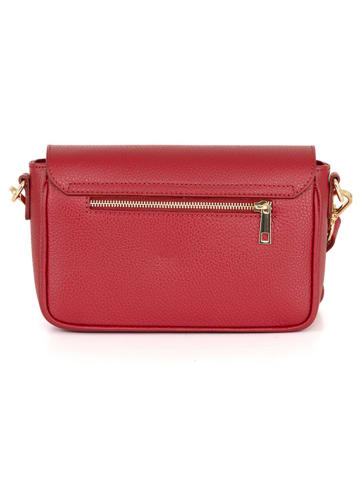 Anna Morellini Leder-Umhängetasche "Terina" in Rot - (B)24 x (H)16 x (T)6,5 cm