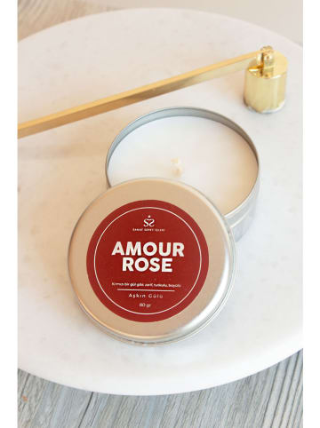 Lucky Bees Geurkaars ''Amour Rose'' zilverkleurig - 80 g