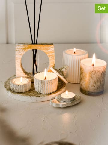 Lucky Bees 7-częściowy zestaw w kolorze złoto-białym