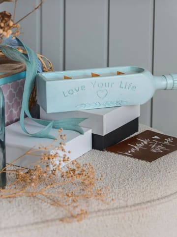 Lucky Bees Duftkerze in Hellblau - 650 g