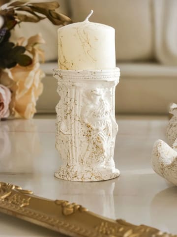 Lucky Bees 3-delige set: deco- & geurkaarsenset wit/goudkleurig