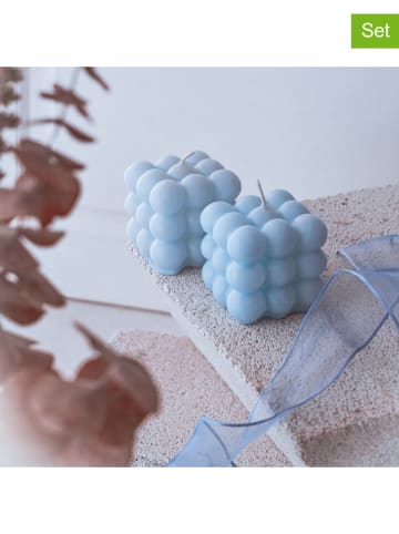 Lucky Bees 2er-Set: Duftkerzen in Hellblau - 2x 150 g