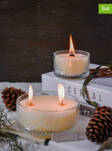 Lucky Bees 2er-Set: Duftkerzen  in Creme