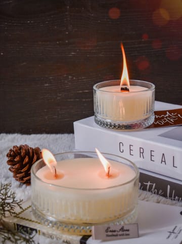 Lucky Bees 2er-Set: Duftkerzen  in Creme