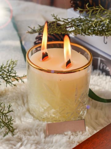 Lucky Bees Geurkaars crème/goudkleurig - 380 g