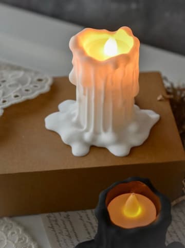 Lucky Bees Świece LED (2 szt.) w kolorze biało-czarnym