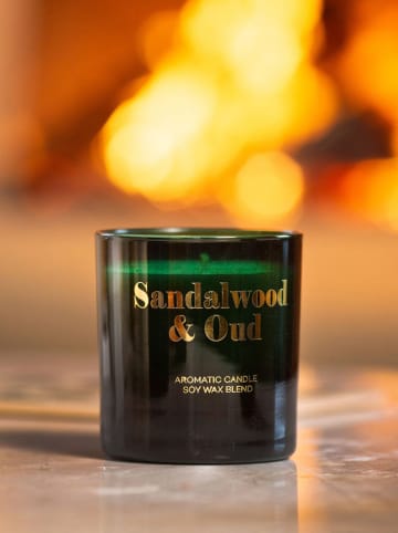 Lucky Bees 2er-Set: Duftkerzen ''Sandalwood & Oud'' in Grün