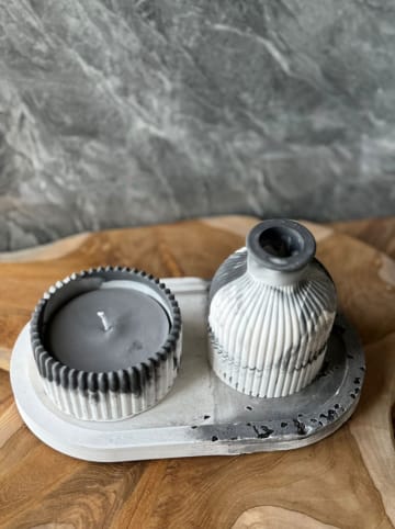 Lucky Bees 3-częściowy zestaw w kolorze szaro-białym