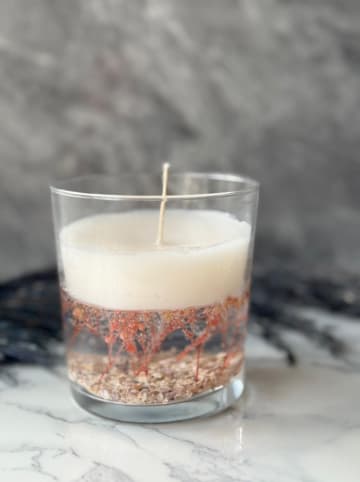 Lucky Bees Kerze in Weiß/ Beige - 60 g