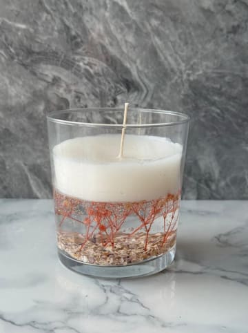 Lucky Bees Kaars wit/beige - 60 g