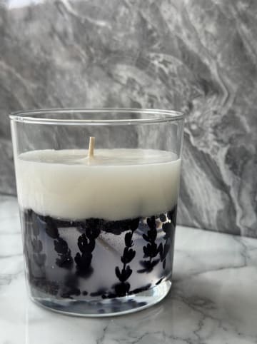 Lucky Bees Kerze in Weiß/ Schwarz - 60 g