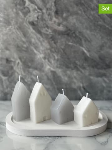 Lucky Bees 5-częściowy zestaw w kolorze szaro-białym