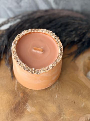 Lucky Bees Świeca w kolorze pomarańczowym - 180 g