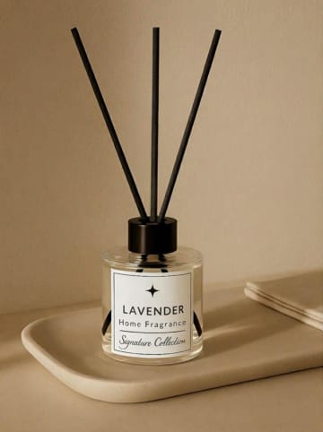 Lucky Bees Geurstokjes "Lavender" zwart/wit - 100 ml