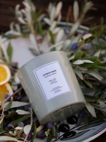 Lucky Bees 2-delige set: geurkaarsen ''Citrus Sage'' groen